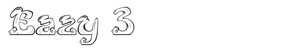 Eazy 3 font preview